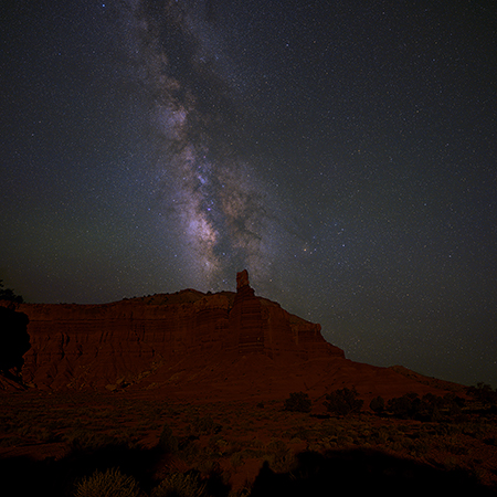 Milky Way at Chimney Rock Utah